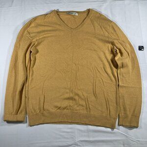 Old Navy Sweater V Neck Yellow Womens Size M